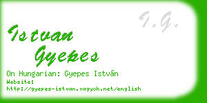 istvan gyepes business card